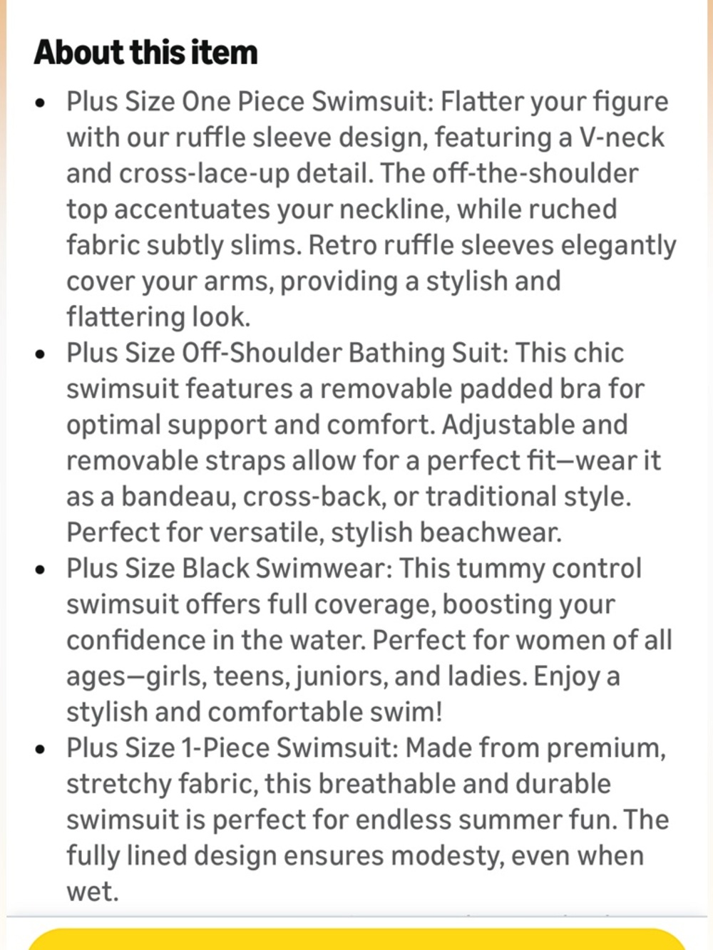 NWOT. Daci off shoulder ruffle ruched tummy control one piece swimsuit. XXL plus - Picture 6 of 11